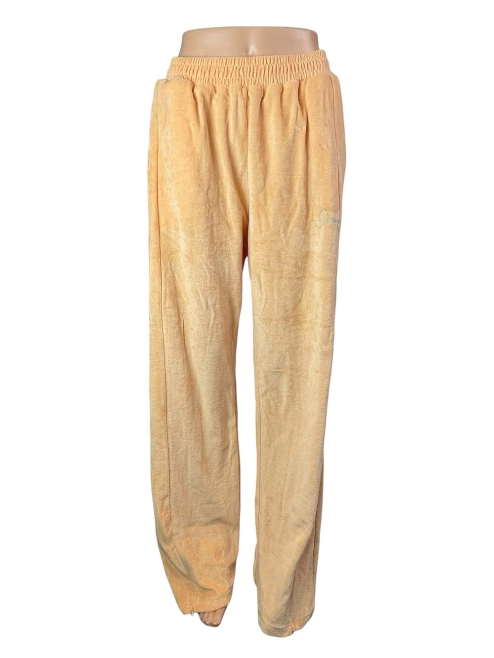 NEW Sean John x Missguided Womens Coral Velvet Velour Track Sweat Pants Size 8